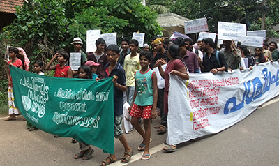 participants in a 50-day-long Dialogue Journey march to raise awareness about environmental degradation in the rainforests of Keralas Western Ghats mountain range